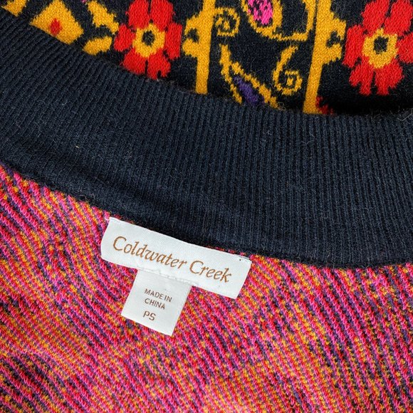 Coldwater Creek Floral Filigree Sweater Jacket - Picture 10 of 10